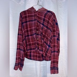 American eagle cropped flannel
